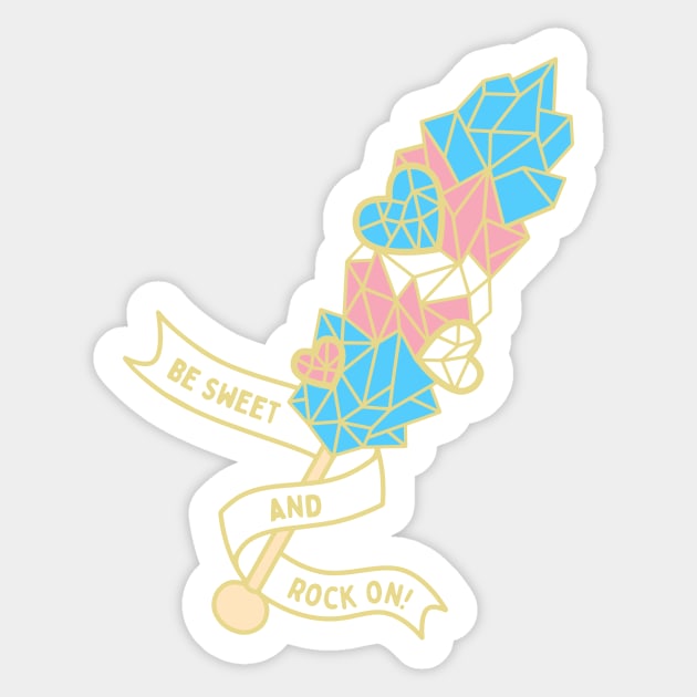 Rock Candy - Trans Pride Sticker by Razumi Yazura